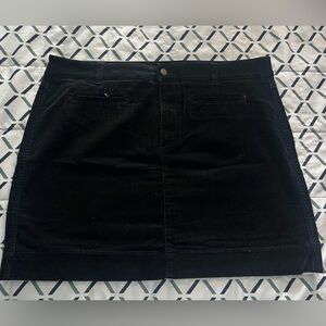 LOFT Black Corduroy Skirt